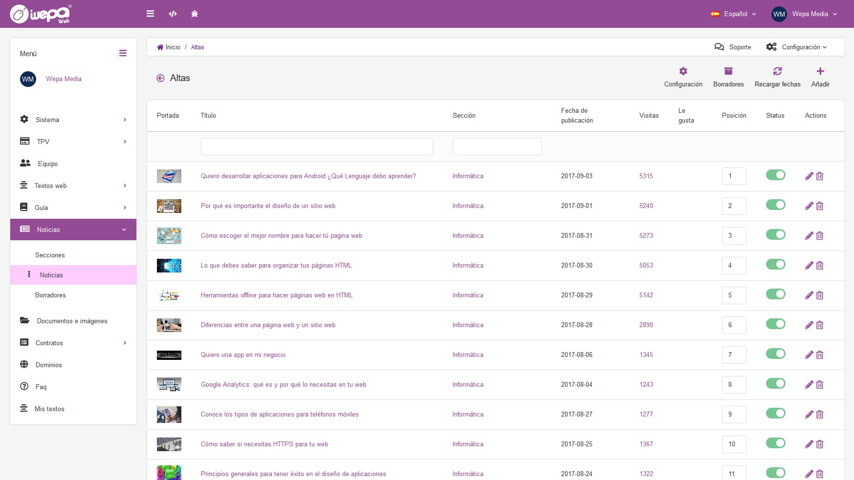 Gestione tu mismo<br> el diseño web
